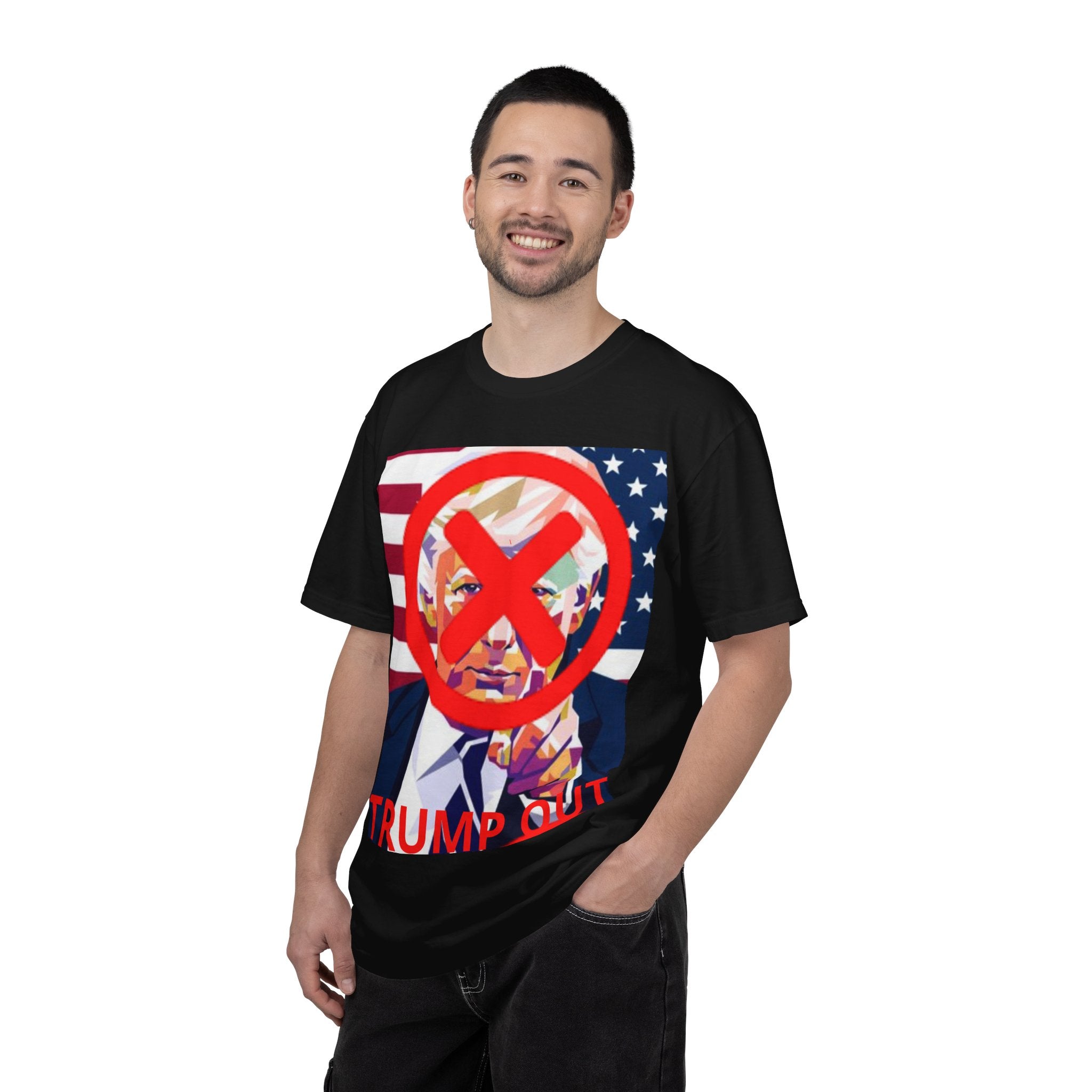 Anti-Trump Graphic T-Shirt — "Trump Out" Political Protest Tee
