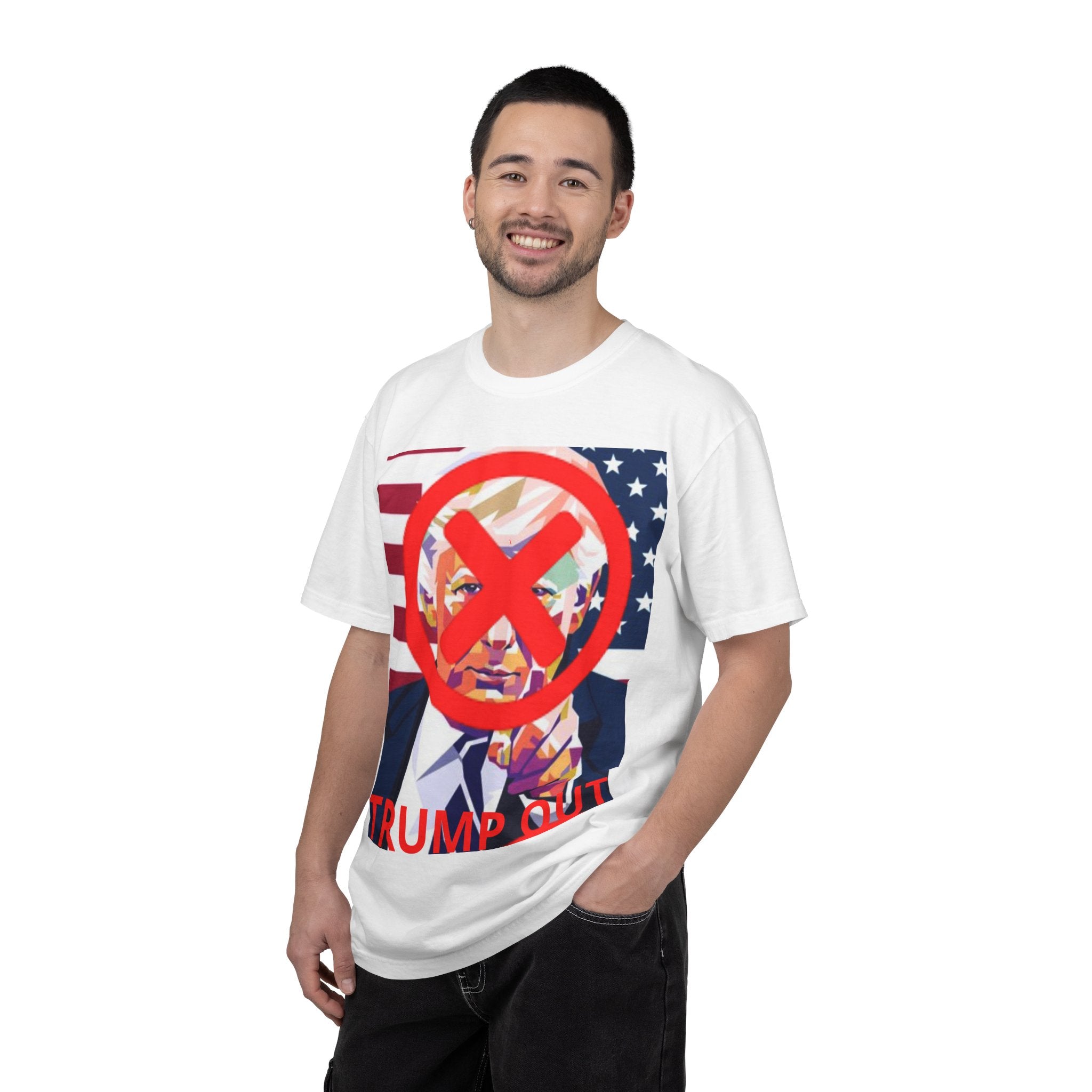 Anti-Trump Graphic T-Shirt — "Trump Out" Political Protest Tee